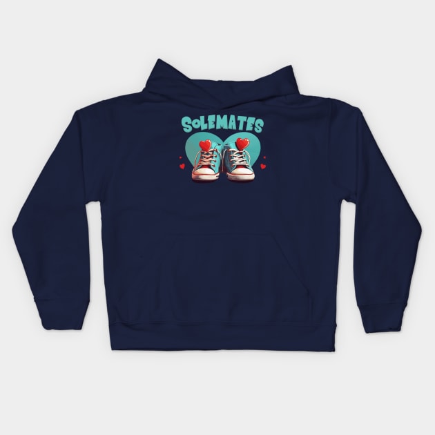 Solemates - Soul Mates Pun Kids Hoodie by Blended Designs